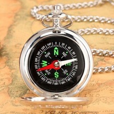Case Quartz Compass Chain Style Classic Hollow Fob Pocket Vintage Gift Steampunk