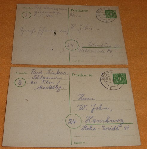 SBZ OPD Schwerin Lot GS Ganzsachen ST Karow Lübtheen Malchow Waren Müritz Zernin - Bild 5 von 7