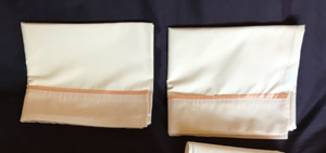 Pair QUEEN Size Pillowcases ~ Peach ~ no iron Percale by Stevens
