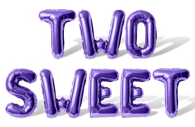 TWO SWEET Letter Balloon Banner - DIY 2nd Birthday Party Decorations