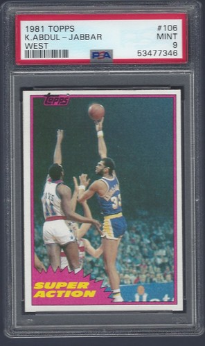 1981 Topps Kareem Abdul-Jabbar Card MINT PSA 9