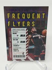 2020-21 Panini NBA Hoops Derrick Jones Jr. Frequent Flyers Purple Explosion
