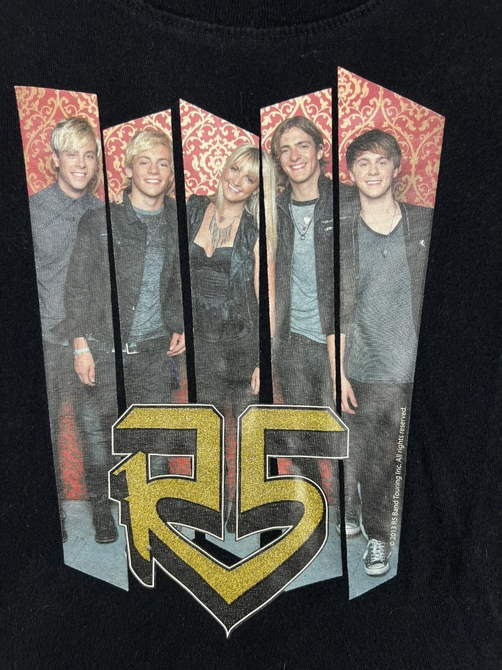 Camisa Banda R5 Jóvenes Niñas Talla 8 Gráfico Justicia 2013 Foto 2 de 4