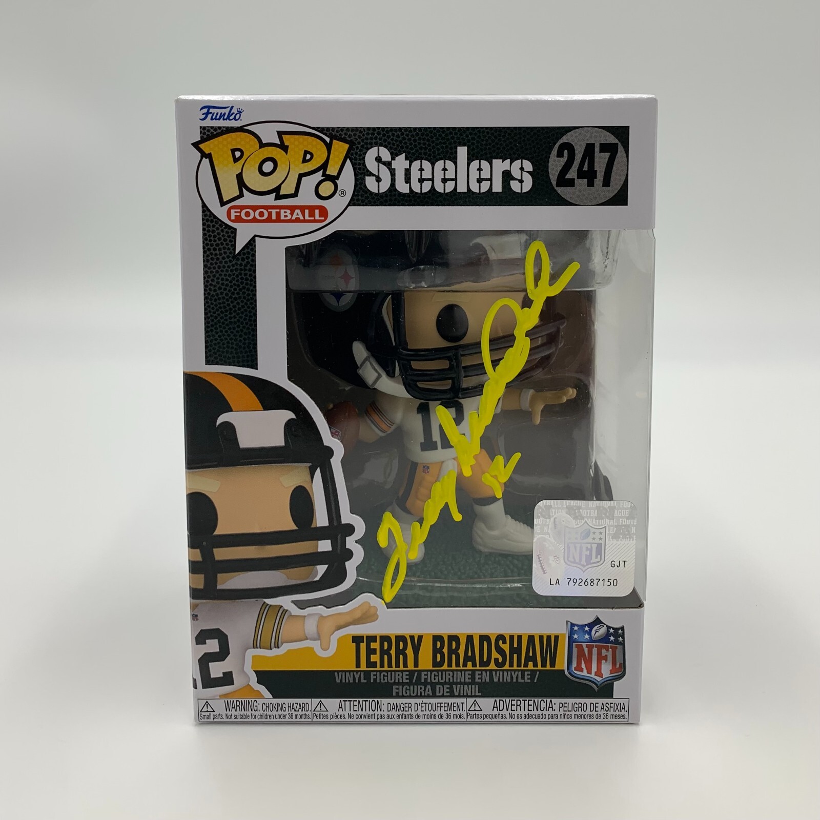 Terry Bradshaw Autographed Signed Pittsburgh Steelers /auto'd FUNKO POP Football #247 --BAS 