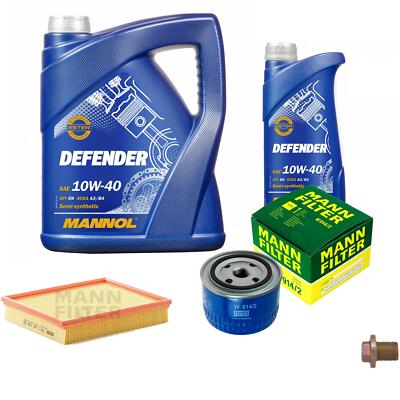 MANN Inspektionspaket 6 L MANNOL Defender 10W-40 für Ford Scorpio I 2.9i