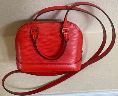 Louis Vuitton Nano Alma Epi Coquelicot M50516 w/Box, Dust Bag