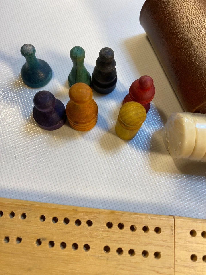 Vintage Board Game Pieces: chess, checkers, backgammon, dice, etc. - Image 2 of 4