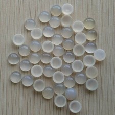 Natural White Onyx Agate Round Cab Cabochon for Jewelry Making 12mm 50pcs DIY