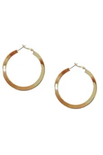 Do Everything in Love 14K Gold/White Gold Metal Omega Closure Hoop Earrings 5cm