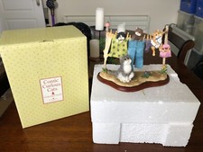 Border Fine Arts - Comic Curious Cats Hung out to Dry (signed) Linda Jane Smith