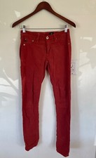AG Adriano Goldschmied The Legging Super Skinny Corduroy Pants 26R Rust
