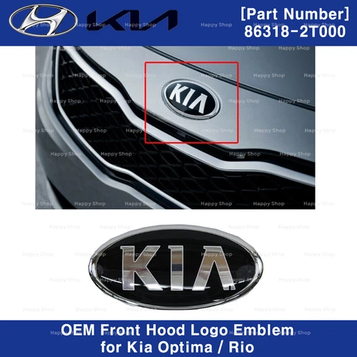 Genuine OEM 863182T000 Front Hood Logo Emblem for Kia Optima 11-15 Rio5 13-14