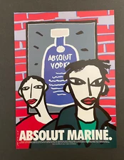 Absolut Vodka Print Ad Absolut Marine 8 x 11
