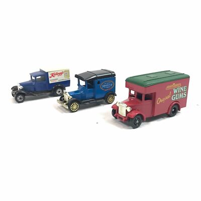Set of 3 Vintage Model Corgi Toy Vans Maynard, Kellogg s & Kleeneze