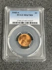 1945 - S United States Lincoln Small Cent - PCGS - MS67  - Red