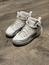Nike Air Jordan 12 Retro GS Barons White Wolf Gray 510815-108 Youth Size 4Y