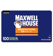Maxwell House Breakfast Blend Light Roast K Cup Coffee Pods 100 ct FREE shipping