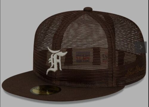 New Era x Fear Of God Mesh 59FIFTY Fitted Hat Brown 7 7/8 Detriot Tigers