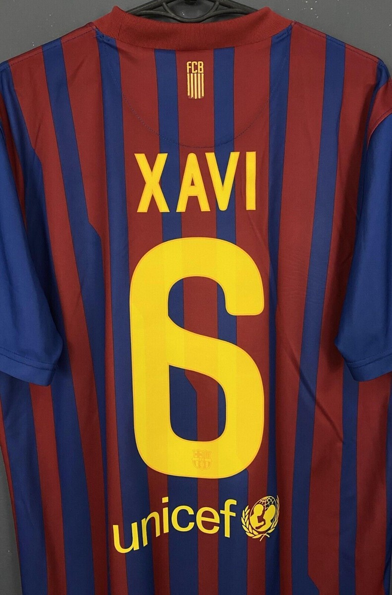 XAVI #6 MENS FC BARCELONA 2011/2012 SOCCER FOOTBALL SHIRT JERSEY