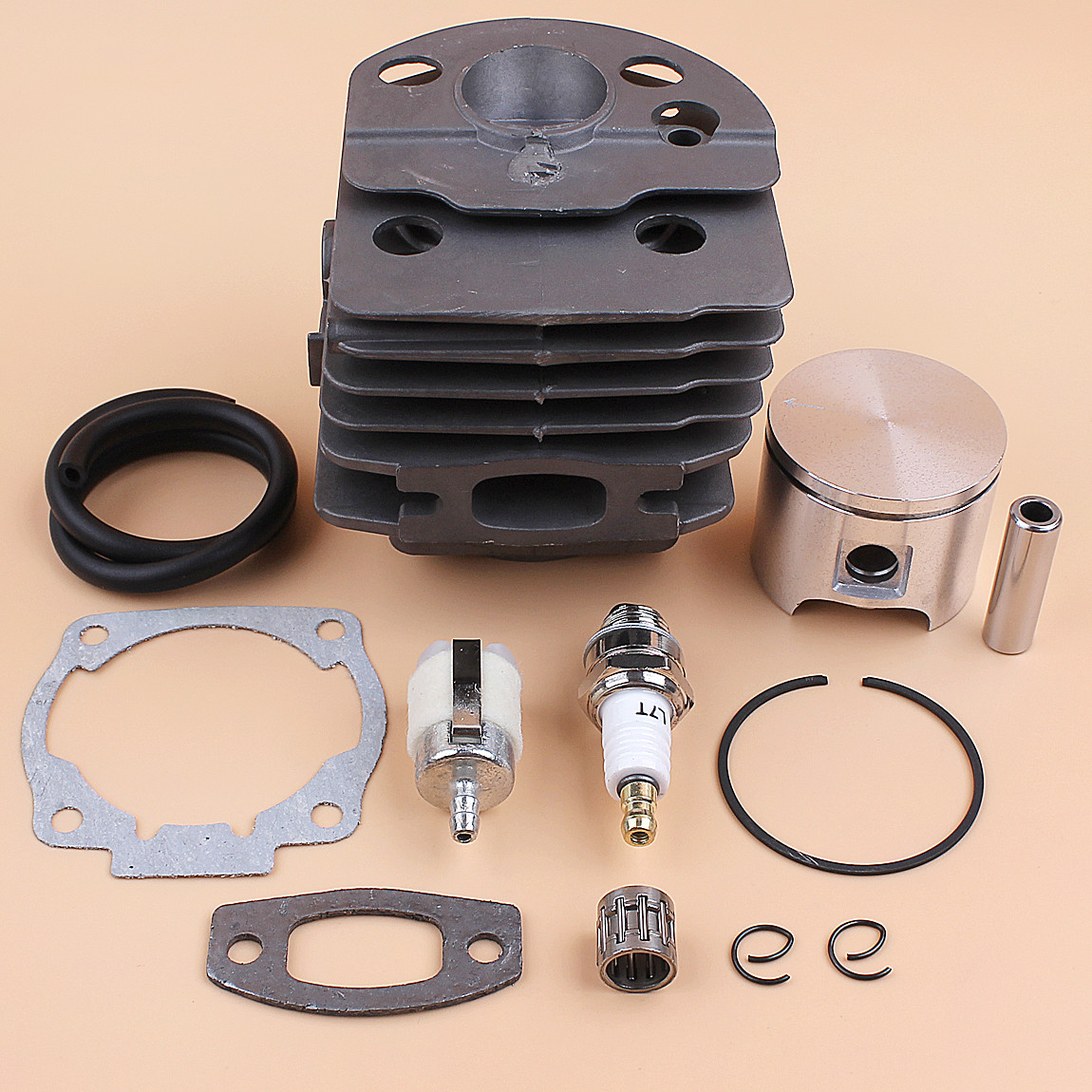 Kit Cilindro Pistone Nikasil Per Husqvarna 51/55 Rancher - 46mm Con Guarnizioni E Filtro Carburante - Foto 9