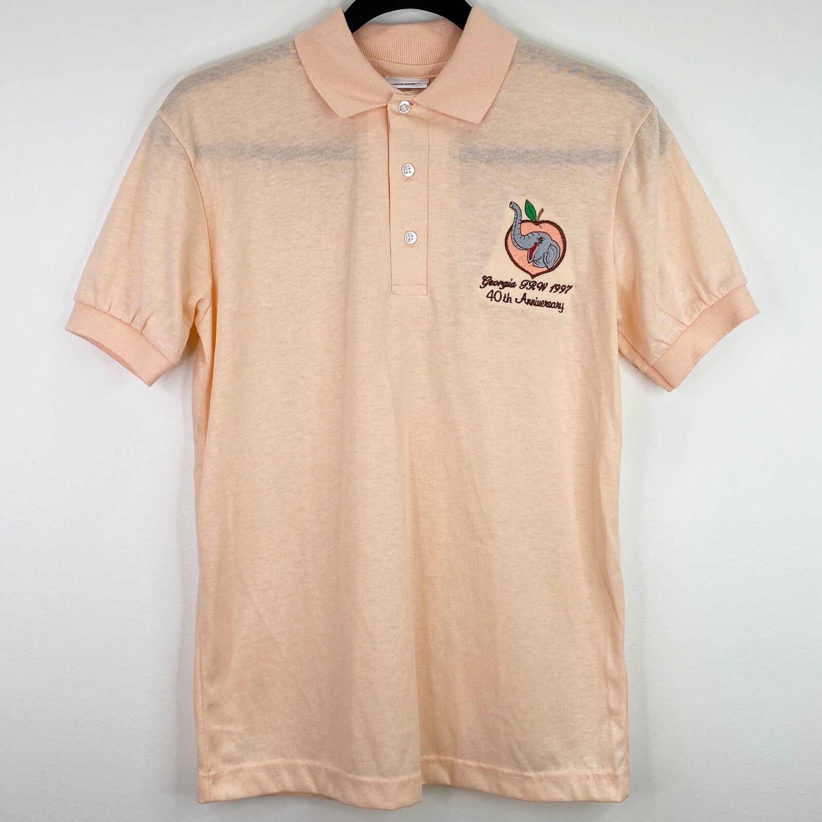 Hartwell Sports Vintage 1997 Georgia FRW Peach Polo Top Shirt Size Small S  Mens | eBay