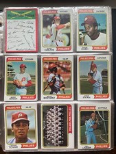 Topps 1974; Phillies Team (9-cards) Steve Carlton, Dave Cash, Barry Lersch…