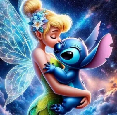 Disney Tinkerbell und Stitch aus Lilo&Stitch DIY Diamond Painting 
