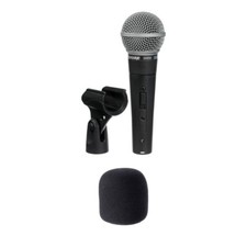 Shure SM58S Cardioid Dynamic Mic w/ On-Off Switch  Black Pop Filter