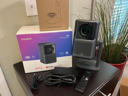 Dangbei N2 Smart Projector Bundle With Stand, 1080p Netflix YouTube Prime Dolby