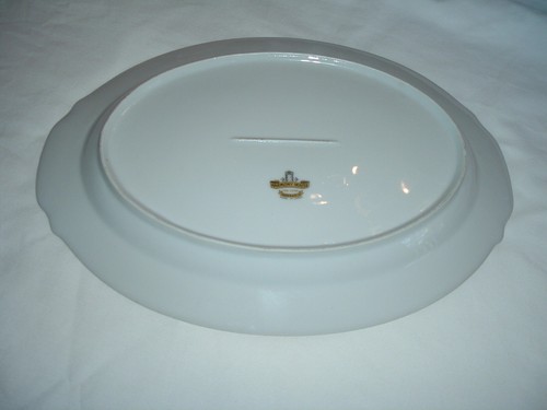 Harmony House China Mandarin Oval Serving Platter Gold Trim Bamboo 14 x 10 - Picture 3 of 4