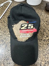 Suzuki 25th Anniversary Black Baseball Cap Hat First on 4 Wheels Hook And Loop