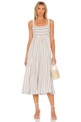 Brand New Rails Shailene Midi Dress - Montauk Stripe $198 | eBay