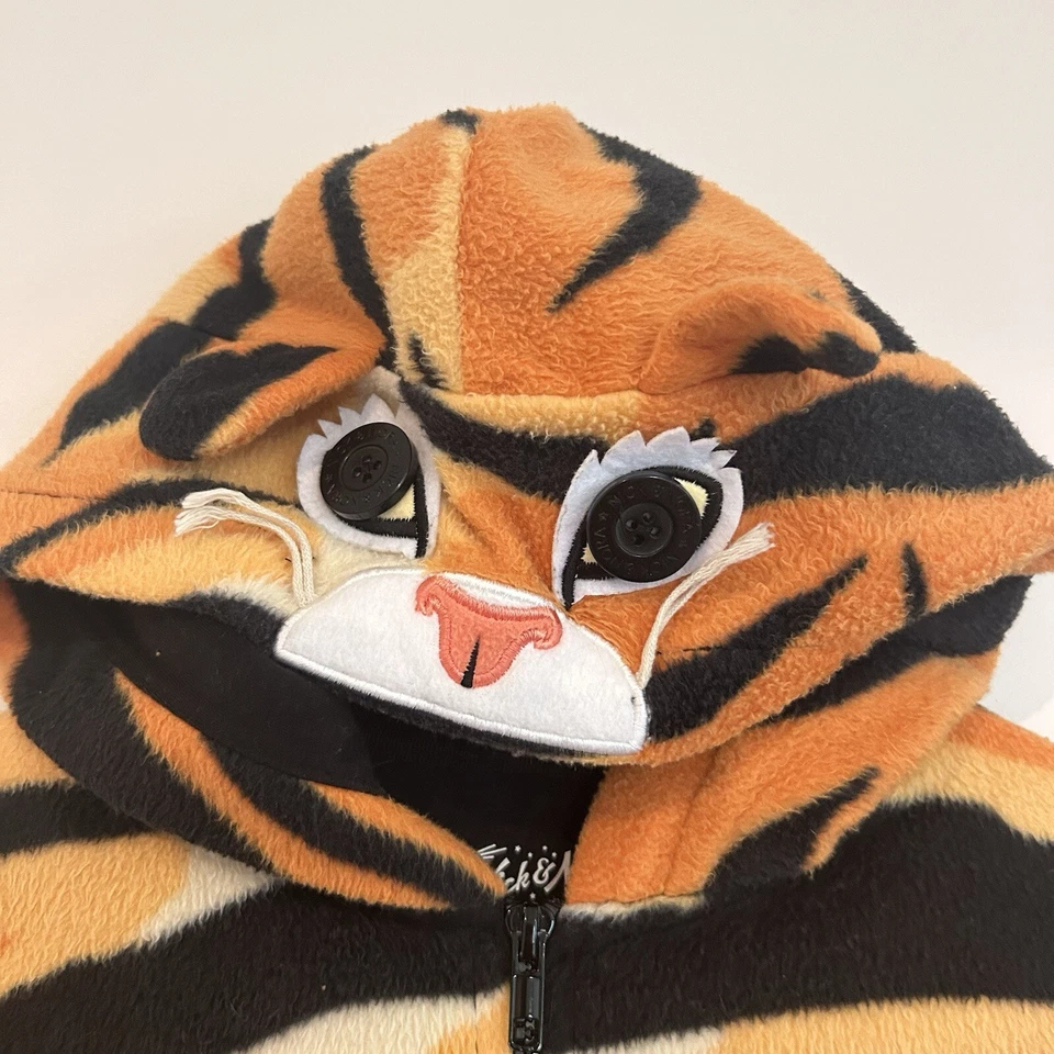 Nick & Nora Tiger 海贼王睡衣 S 码拉链前 PJ 睡衣服装口袋 — 第 4/4 张图片