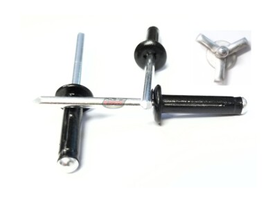 Mill 3/16 Small Head Tri-Fold Exploding Aluminum Mandrel Pop Rivets 50 Pack - Foto 2