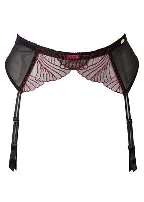''Top Qualiät'' Gossard sexy stark gebräunt Strumpfgürtel schwarz/rot
