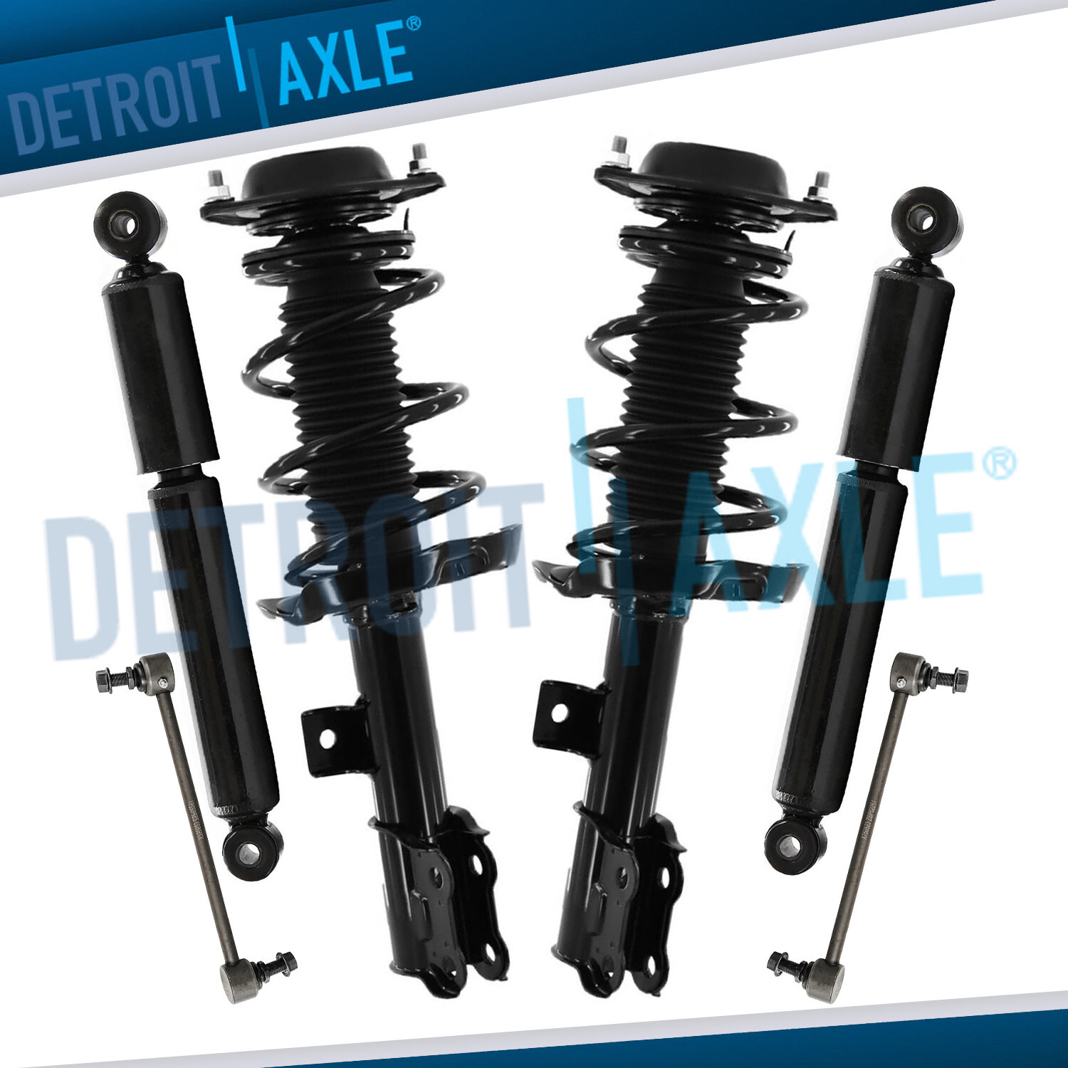 Front Struts Rear Shocks Sway Bars Suspension Kit for 2013-2017 Hyundai Veloster