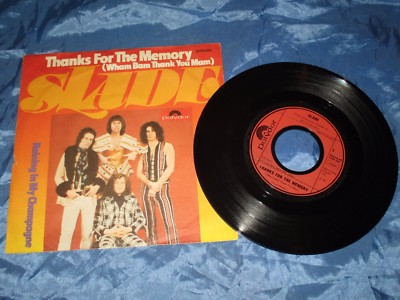 SLADE  , Schallplatte / Vinyl , Single  1975 , Thanks For The Memory 