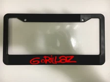 For Gorillaz Black License Plate Frame Holder Plastic Black License Plate Frame
