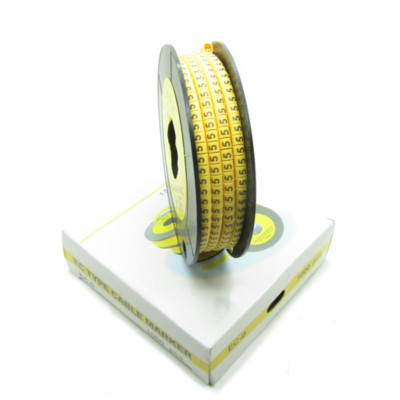1000PCS Yellow Cable Marker Number 0-9 Letter A-Z for Diameter 1.5-3mm Wire EC-0