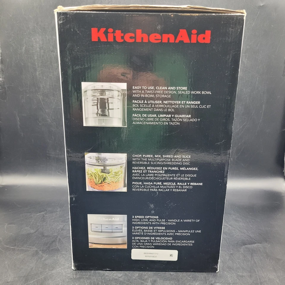 Kitchenaid Food Processor KFP0710CU Contour Silver 7 Cups Works - Image 2 of 4