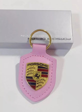PORSCHE crest key ring key chain pink rare japan unused fast shipping