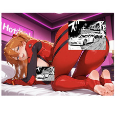 ASUKA LANGLEY EVANGELION 6" STICKER DECAL JAPANESE MOTORSPORT CAR WAIFU ANIME