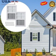 2 Pack Shed Window Aluminum Frame Tempered Glass Waterproof Ventilation New