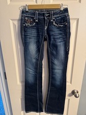 Rock Revival Women's KAI Size 24 x 32 Easy Stretch Blue Jeans Bootcut
