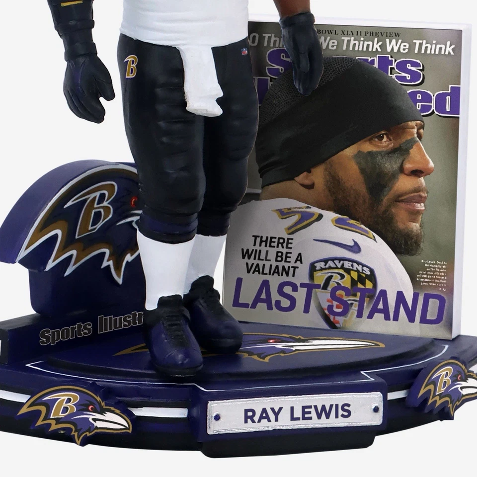 Ray Lewis Baltimore Ravens Sports Illustrated Cubierta Bobblehead FOCO NUEVO #100 NUEVO EN CAJA Foto 4 de 4