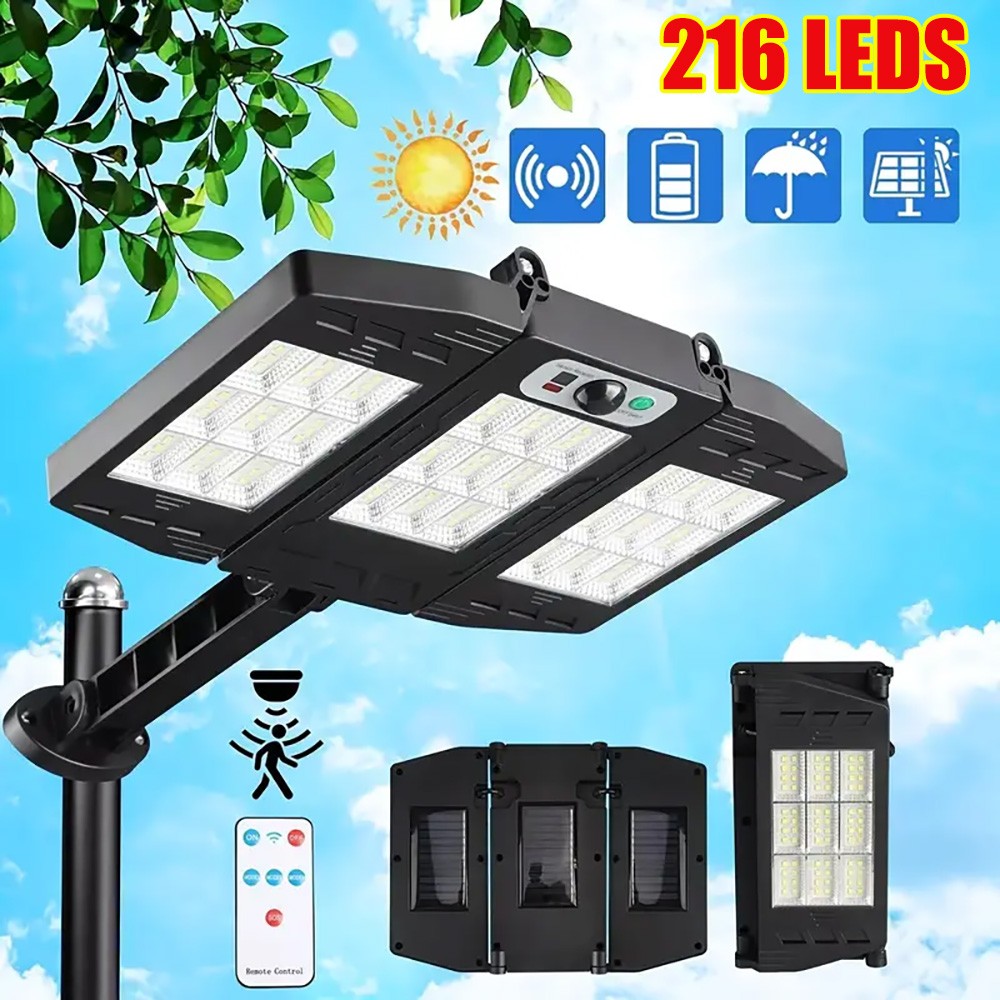 990000LM LED Solar Street Light Commercial Dusk To Dawn Outdoor Road Wall Lamp