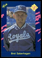 1990 Classic Blue Bret Saberhagen Kansas City Royals #139