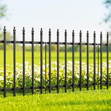 Decorative Metal Garden Fence, 5 panels, 61 cm H x 61 cm W, total length 3 m