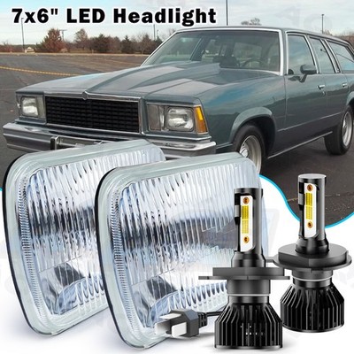 For Chevrolet C10 1980-1981 Pair 5X7'' 7x6'' LED Headlights High/Low DRL Beam