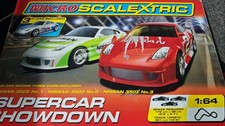 Micro Scalextric Super Car Showdown Slot Racing used once. Inc 3 cars.